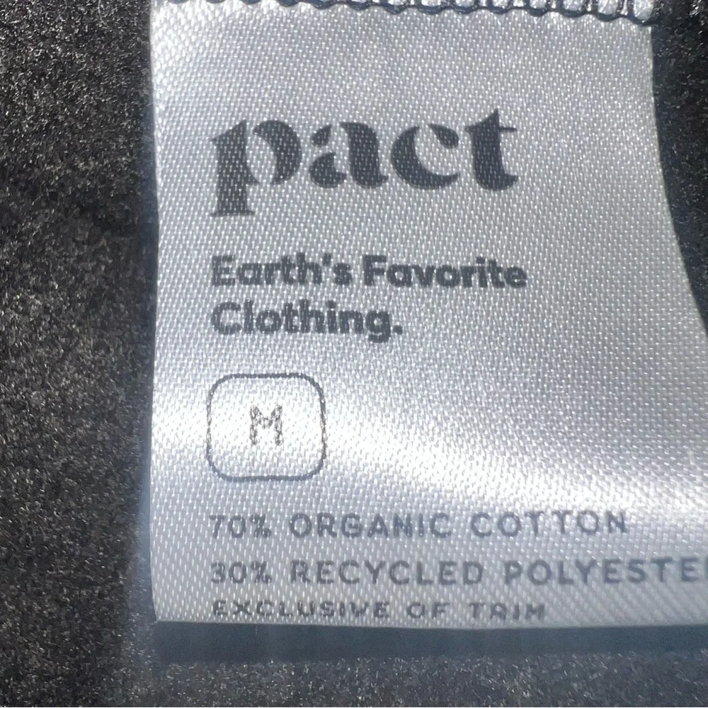 Pact Dress Black Crewneck Long Sleeve Cotton Sweatshirt Medium Sustainable - Picture 7 of 8